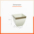 MYLA Metal Square Planters / Pots for Garden / Balcony | Medium – White & Bronze - Set of 5